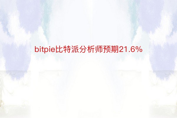 bitpie比特派分析师预期21.6%