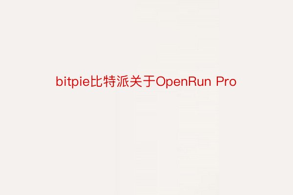 bitpie比特派关于OpenRun Pro
