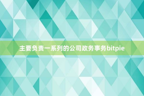 主要负责一系列的公司政务事务bitpie