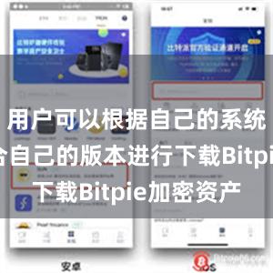 用户可以根据自己的系统选择适合自己的版本进行下载Bitpie加密资产